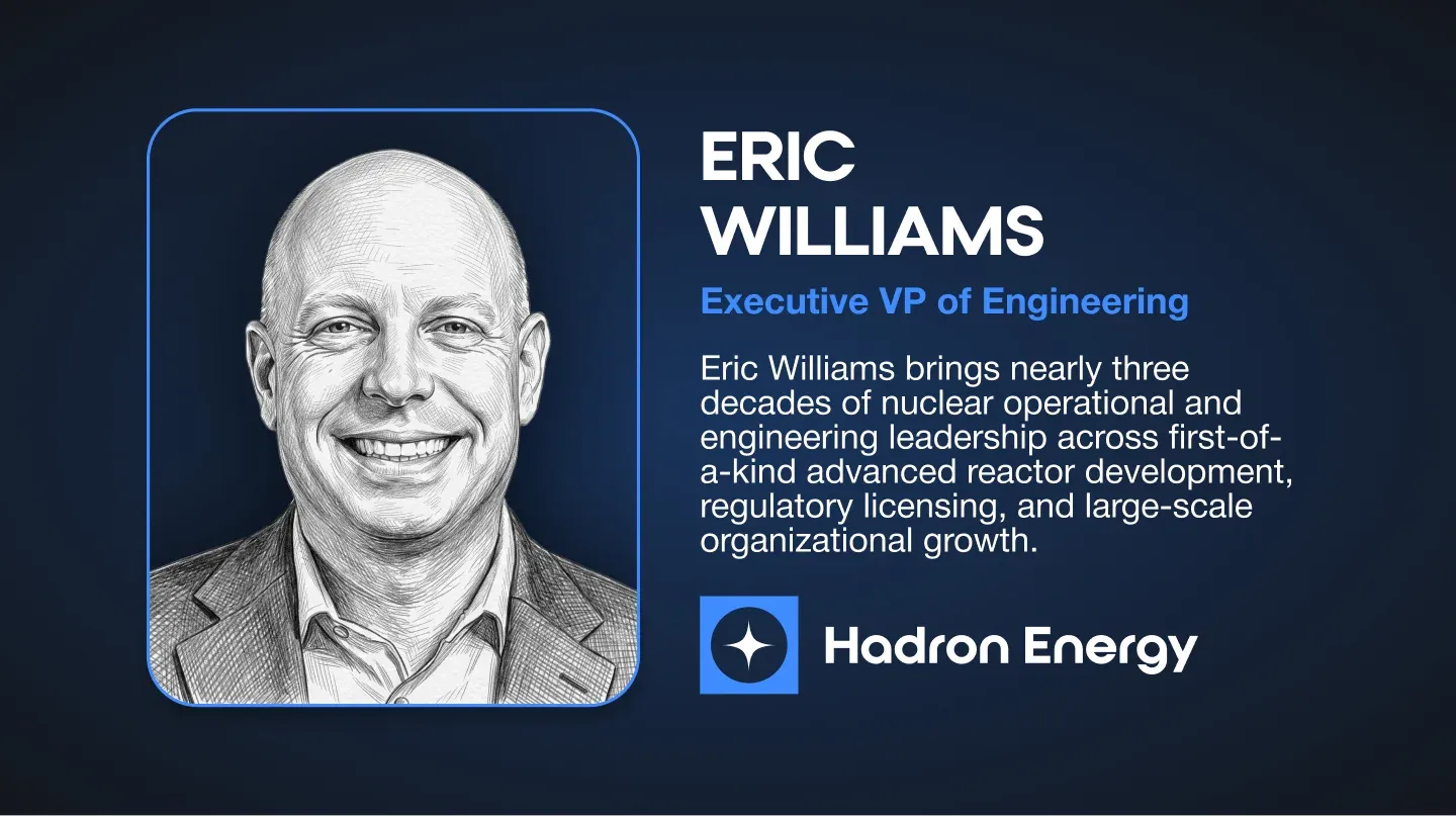 Hadron Energy Appoints Eric Williams to Lead Engineering
